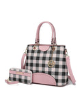 MKF Collection Gabriella Checkers Handbag with Wallet by Mia k