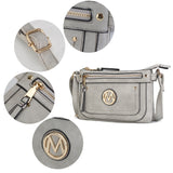 MKF Collection Elaina Multi Pocket Crossbody Handbag by Mia K