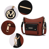 Serenity Color Block Vegan Leather Women Crossbody Bag