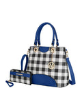 MKF Collection Gabriella Checkers Handbag with Wallet by Mia k