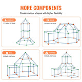 VEVOR Tent Fort Building Kit for Kids STEM Construction Toy Set Castle 120PCS