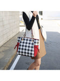 MKF Collection Yale Checkered Tote Bag with Wallet by Mia k