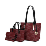 MKF Collection Aylet M Tote with Mini Handbag and Wristlet Pouch by Mia k