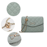 MKF Collection Blossom Quilted Women's Shoulder Bag with a Mini Bag set Handbag By Mia K