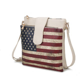 MKF Collection Josephine Vegan Leather Women FLAG Crossbody Bag by Mia K