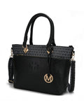 MKF Collection Grace Signature and Croc Embossed Tote Bag by Mia k