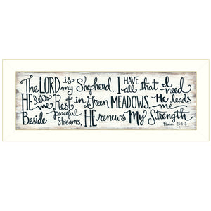 "The Lord is My Shepherd" by Annie LaPoint, Ready to Hang Framed Print, White Frame