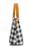 MKF Collection Gabriella Checkers Handbag with Wallet by Mia k