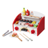 VEVOR 26 PCS Kids BBQ Grill Playset Wooden Cooking Grill Toy Set Pretend Sound