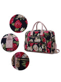 MKF Collection Jayla Quilted Cotton Botanical Pattern Women Duffle Bag by Mia k