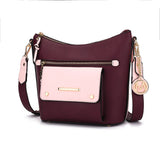 Serenity Color Block Vegan Leather Women Crossbody Bag