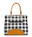 MKF Collection Gabriella Checkers Handbag with Wallet by Mia k