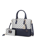 MKF Collection Saylor Circular Print Women Tote Bag & Wristlet Wallet by Mia k