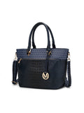 MKF Collection Grace Signature and Croc Embossed Tote Bag by Mia k