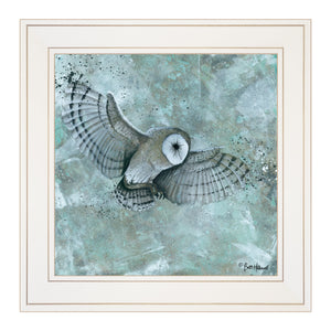 "Simplicity Owl" by Britt Hallowell, Ready to Hang Framed Print, White Frame