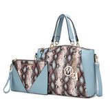 MKF Collection Addison Snake Embossed Women Tote Bag with matching Wristlet by Mia k