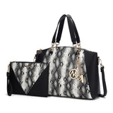 MKF Collection Addison Snake Embossed Women Tote Bag with matching Wristlet by Mia k