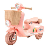 Christmas Gift! Kids Ride on Motorcycle 12V Electric Motor Trike with LED for Kids Aged 3+