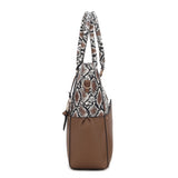 MKF Collection Iris Snake Embossed Vegan Leather Women Tote Bag with matching Wristlet Pouch by Mia k