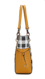 MKF Collection Yale Checkered Tote Bag with Wallet by Mia k