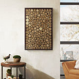 Natural Wood Slice Mosaic Wall Decor