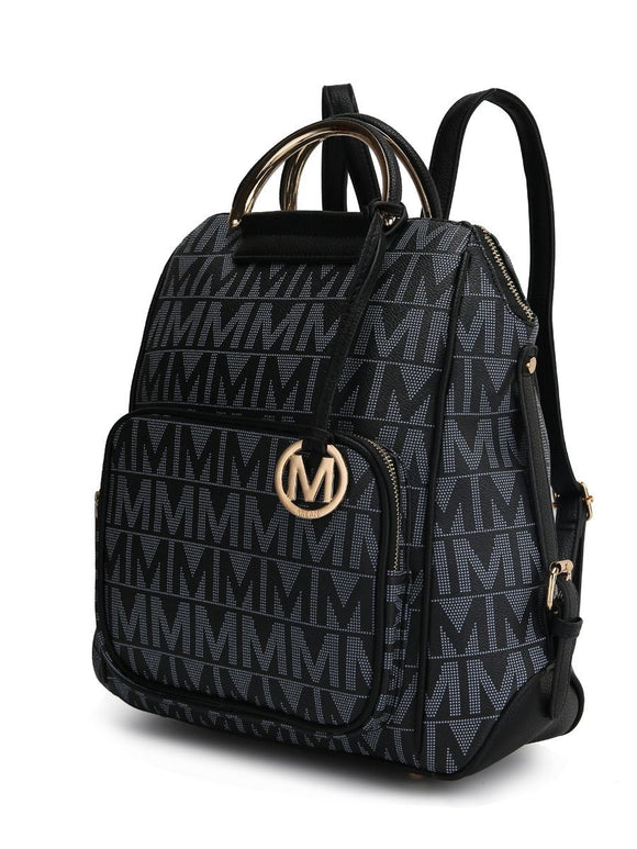 MKF Collection Cora Milan M Signature Trendy Backpack by Mia k