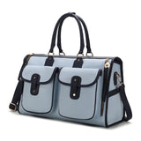 MKF Collection Genevieve Duffle Handbag Color Block Vegan Leather Women by Mia k