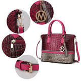 MKF Collection Autumn Crocodile Skin Tote Handbag with Wallet by Mia k