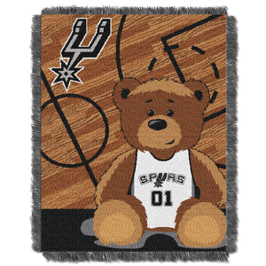 Spurs OFFICIAL National Basketball Association, "Half-Court" Baby 36"x 46" Triple Woven Jacquard Throw by The Northwest Company