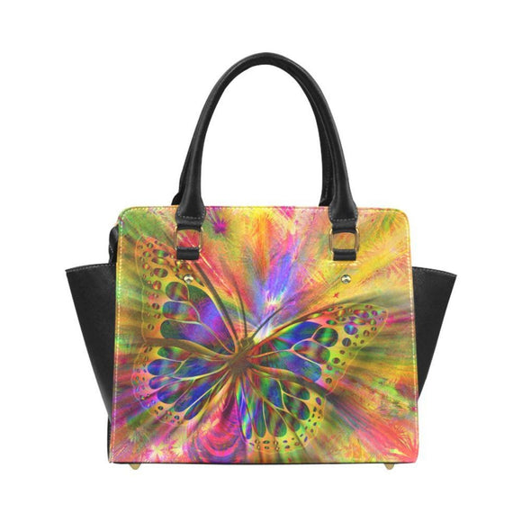 Handbags, Colorful Butterfly Style Top-Handle Bag