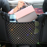 Car Handbag Purse Holder for Front Seat Storage Net Bag Pocket