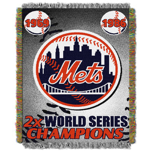Mets CS OFFICIAL Major League Baseball, Commemorative 48"x 60" Woven Tapestry Throw by The Northwest Company