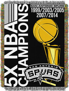 Spurs CS OFFICIAL National Basketball Association, Commemorative 48"x 60" Woven Tapestry Throw by The Northwest Company
