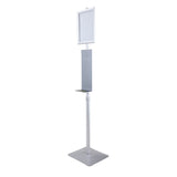 Non-contact disinfection warning rack-silver