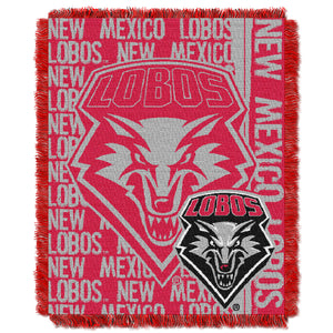 New Mexico OFFICIAL Collegiate "Double Play" Woven Jacquard Throw