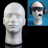 Male Mannequin Styrofoam Foam Manikin Head Model Wig Glasses Hat Display Stand