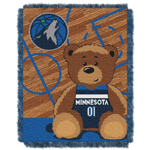 Timberwolves OFFICIAL National Basketball Association, "Half-Court" Baby 36"x 46" Triple Woven Jacquard Throw by The Northwest Company