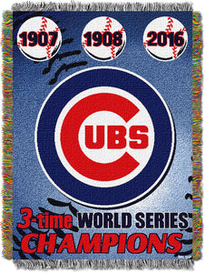 Cubs CS OFFICIAL Major League Baseball, Commemorative 48"x 60" Woven Tapestry Throw by The Northwest Company