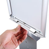 Non-contact disinfection warning rack-silver