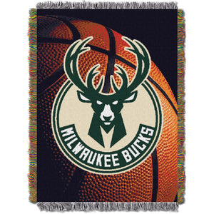 Bucks OFFICIAL National Basketball Association, "Photo Real" 48"x 60" Woven Tapestry Throw by The Northwest Company