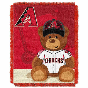 Diamondbacks OFFICIAL Major League Baseball, "Field Bear" Baby 36"x 46" Triple Woven Jacquard Throw by The Northwest Company