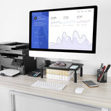 Monitor Stand Riser 3 Height Adjustable Desk Riser Organizer with Ventilation Holes