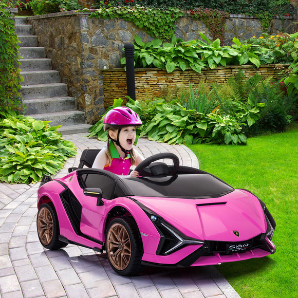 12V Electric Powered Kids Ride on Car Toy - pink