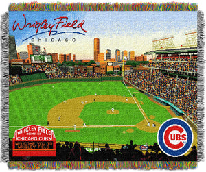 Wrigley Field OFFICIAL Major League Baseball, "Stadium" 48"x 60" Woven Tapestry Throw by The Northwest Company