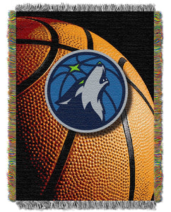 Timberwolves OFFICIAL National Basketball Association, "Photo Real" 48"x 60" Woven Tapestry Throw by The Northwest Company