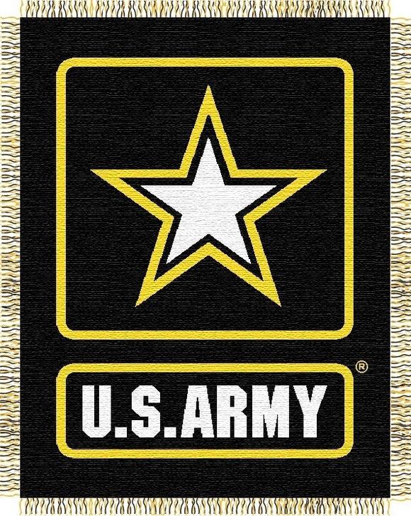 U.S. Army Military Woven Jacquard Throw Blanket, 46