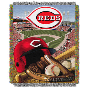 Reds OFFICIAL Major League Baseball, "Home Field Advantage" 48"x 60" Woven Tapestry Throw by The Northwest Company