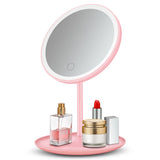 Hot-Selling Makeup Mirror Led Light Mirror Portable Three-Color Adjustable Vanity Mirror Desktop Beauty Dormitory Makeup Mirror With Light