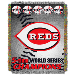 Reds CS OFFICIAL Major League Baseball, Commemorative 48"x 60" Woven Tapestry Throw by The Northwest Company