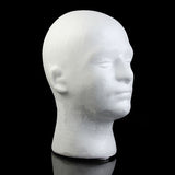 Male Mannequin Styrofoam Foam Manikin Head Model Wig Glasses Hat Display Stand